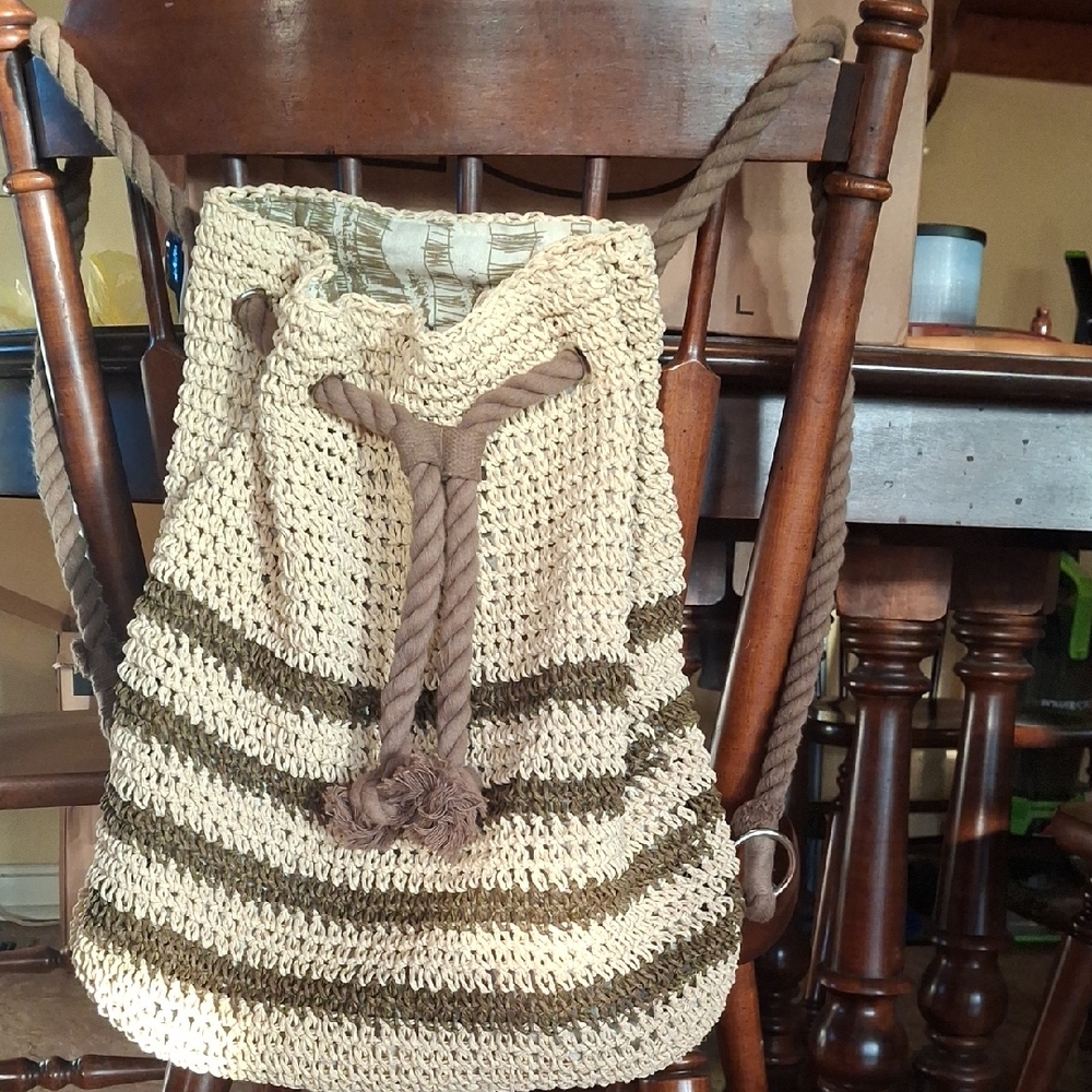 Cynthia Rowley Brown and Cream Patterned Fabric